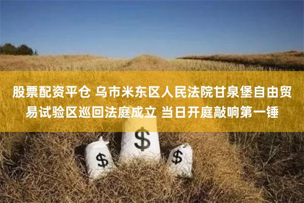 股票配资平仓 乌市米东区人民法院甘泉堡自由贸易试验区巡回法庭成立 当日开庭敲响第一锤