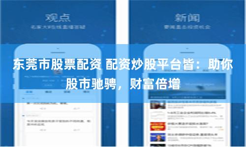 东莞市股票配资 配资炒股平台皆：助你股市驰骋，财富倍增